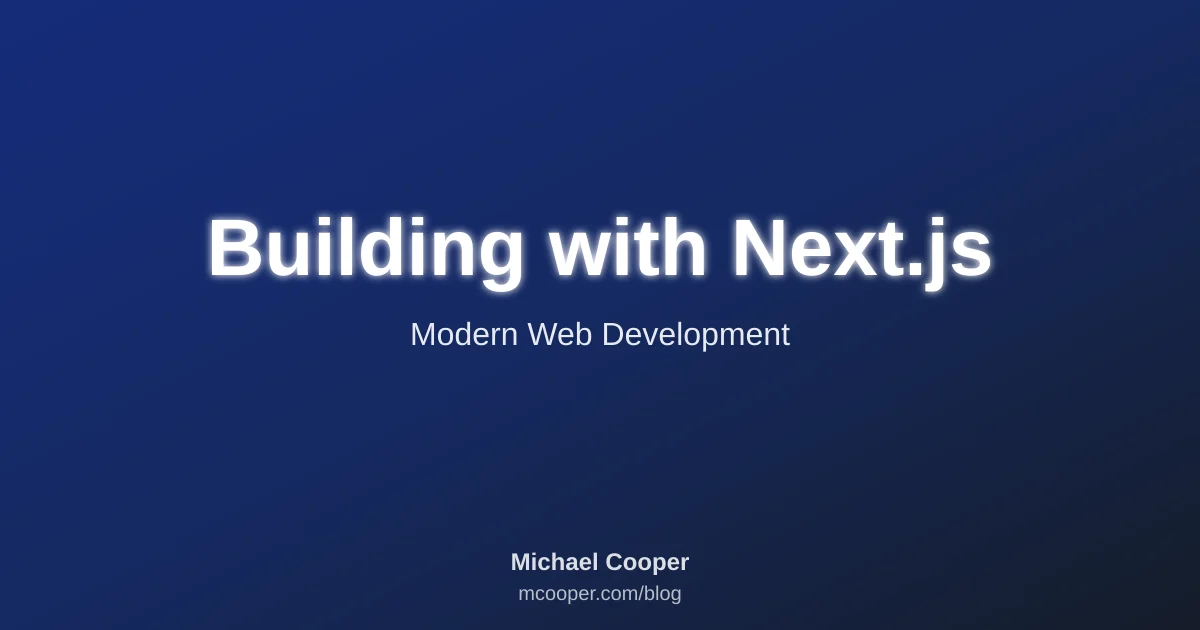 Cover image for related post: Building High-Performance Websites with Next.js